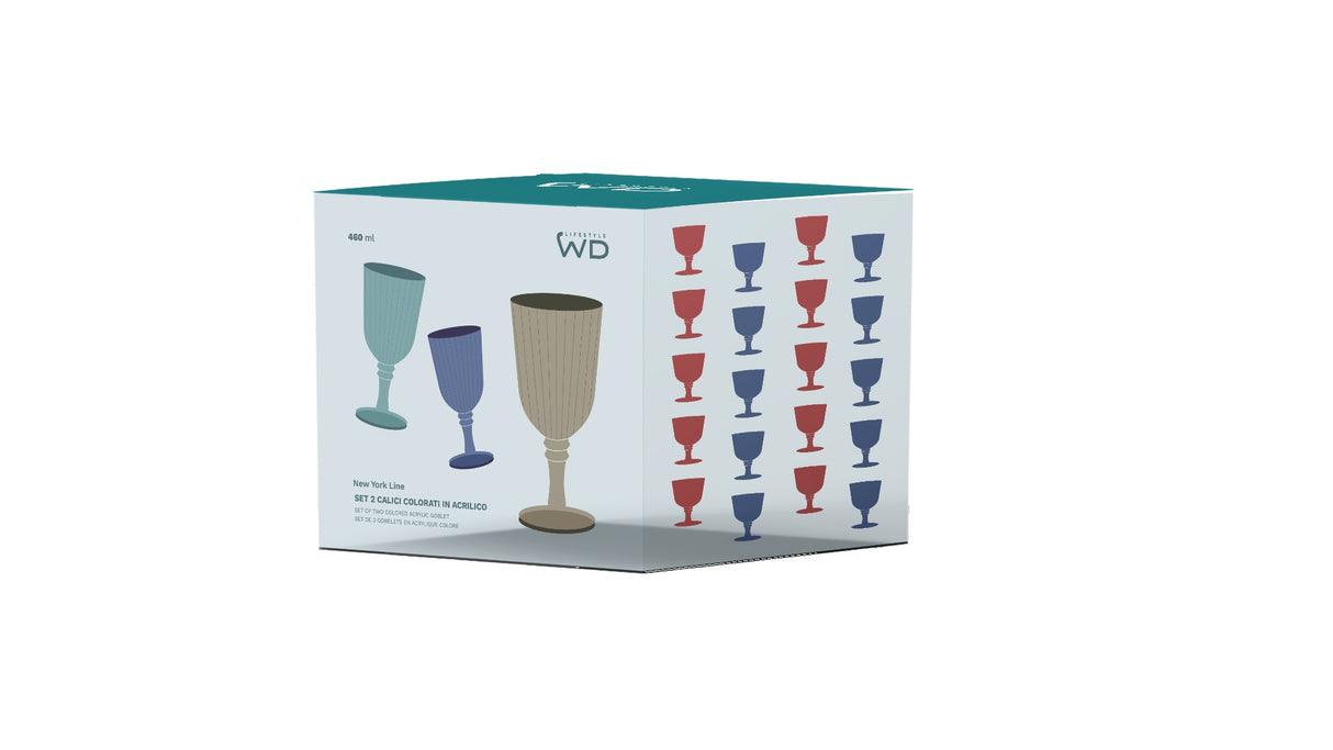wd lifestyle wd lifestyle set 2 calici in acrilico 460 ml ambra ean 8033040745060