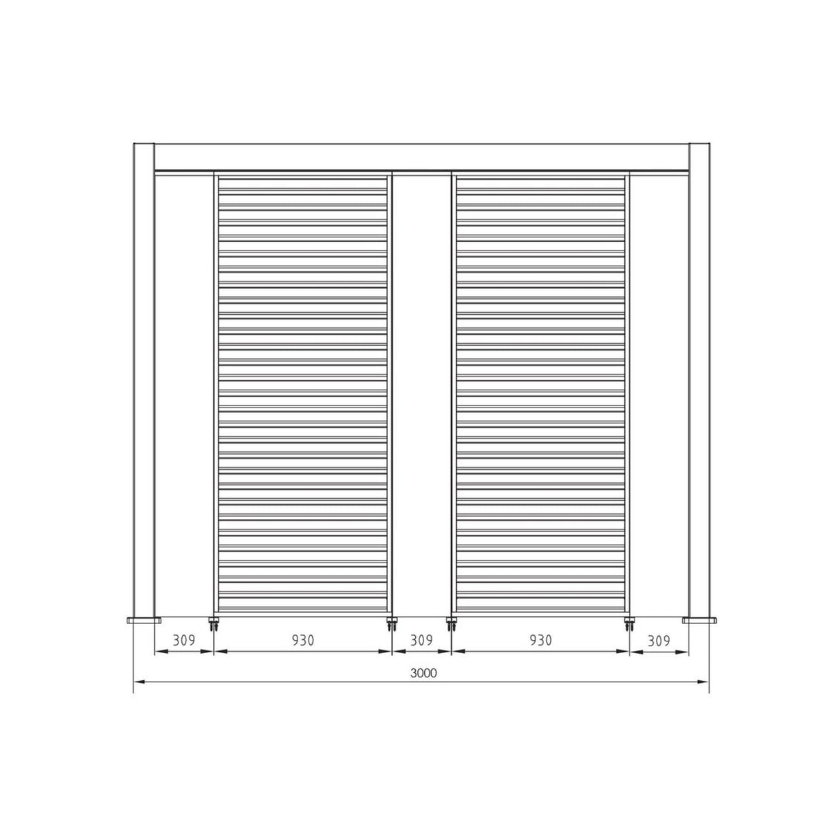 bizzotto bizzotto frangisole laterale per pergola ocean h 238 cm l 93 cm bianco ean 8051836466920