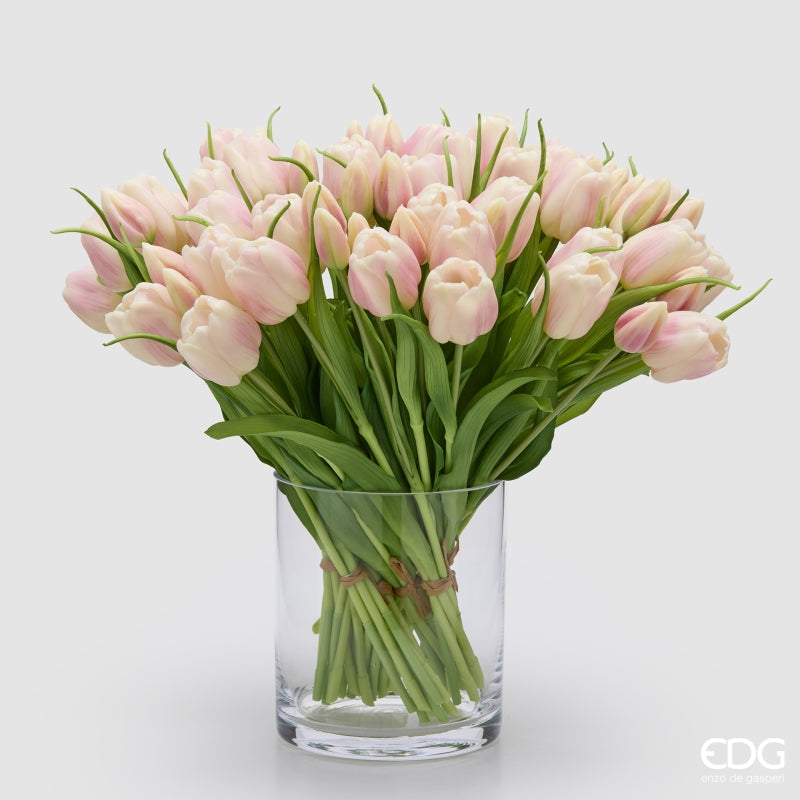 edg enzo de gasperi edg enzo de gasperi bouquete tulipano chiuso x4 h 40 cm con bocciolo bianco rosa ean 8059824612922