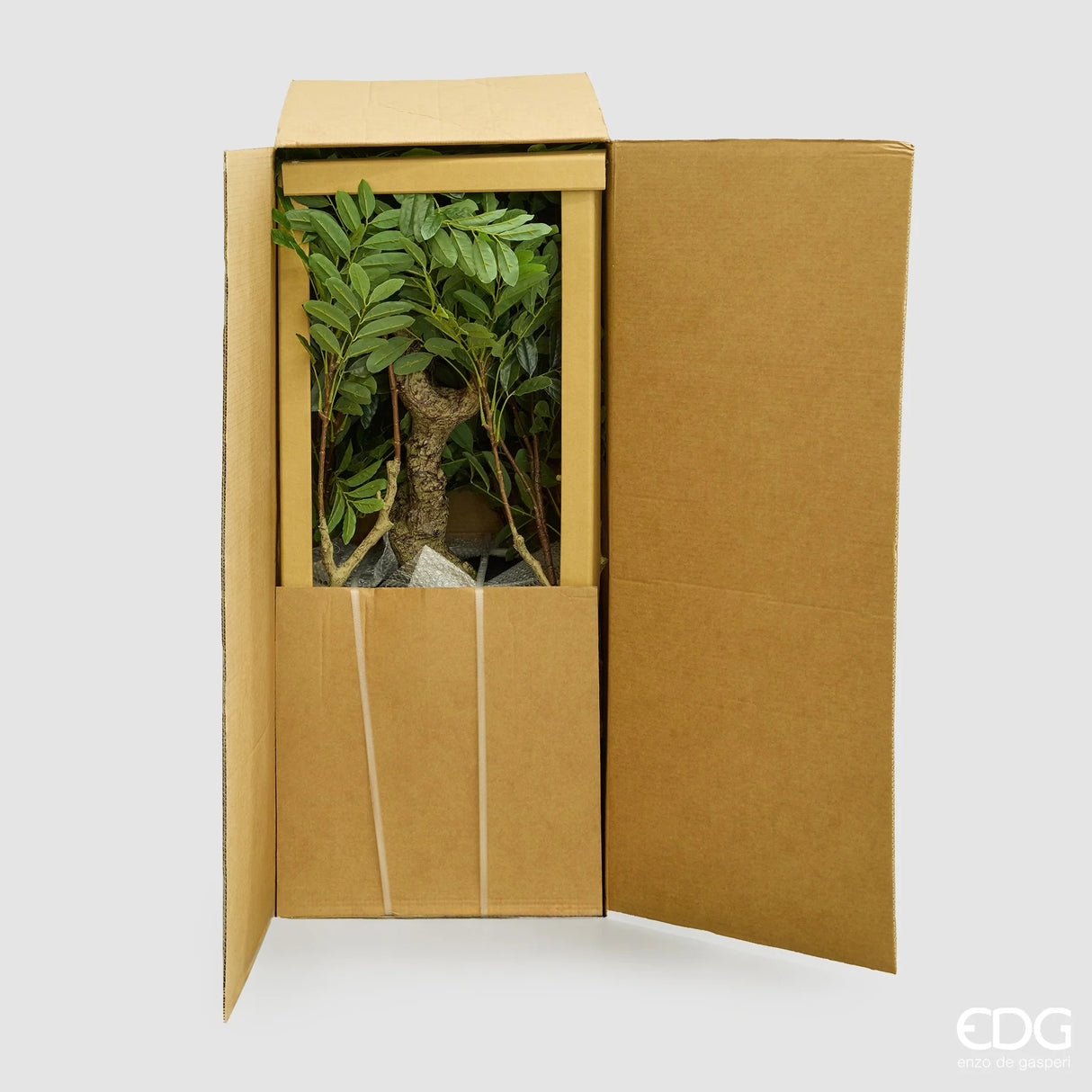 edg enzo de gasperi edg enzo de gasperi dalbergia vogue con vaso pianta artificiale h 240 cm verde ean 8059824607409