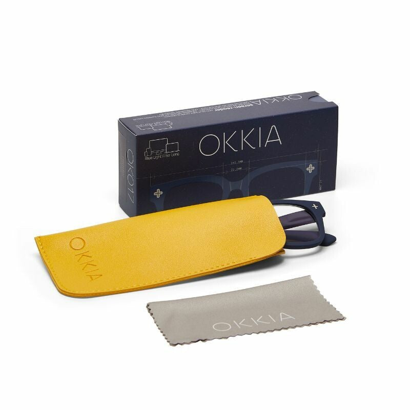 okkia okkia occhiale da lettura mod giovanni premontato soft touch spring anti luce blu magframe midnight diottrie 1 50 ean 8056211370724