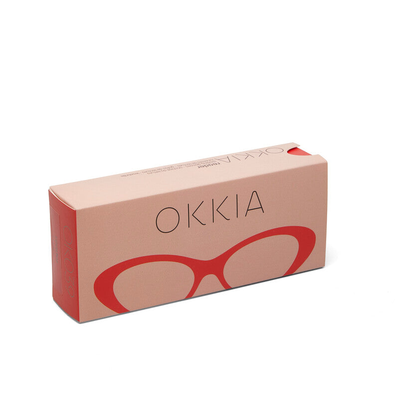 okkia okkia occhiale da lettura mod lina cat eye red diottrie 3 00 ean 8058093547904