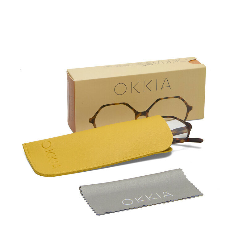 okkia okkia occhiale da lettura mod valencia premontato soft touch spring anti luce blu havana diottrie 2 00 ean 8056211374227