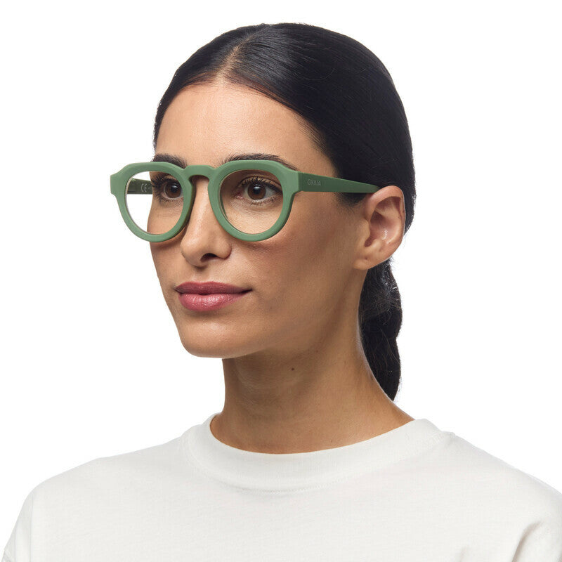 okkia okkia occhiale da lettura mod zeno soft touch anti luce blu verde diottrie 1 50 ean 8056211370939