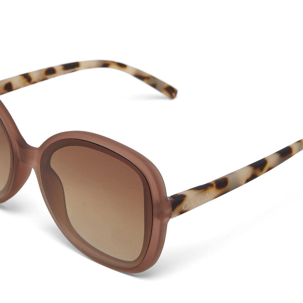 okkia okkia occhiale da sole premontato butterfly mod anna traslucent pink clear havana ean 8055773198067