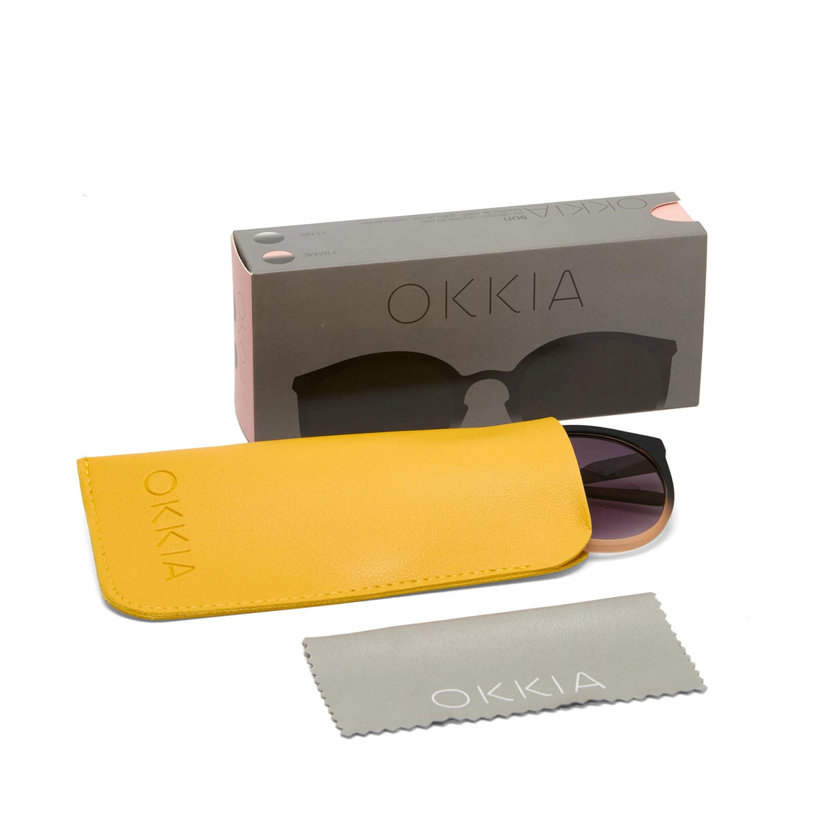 okkia okkia occhiale da sole premontato mod berlino black pink ean 8056211371288