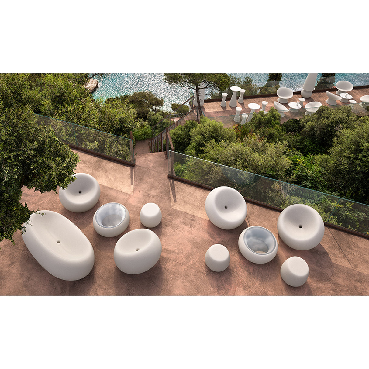 plust plust struttura boom caffe tavolino con vetro colore pietra