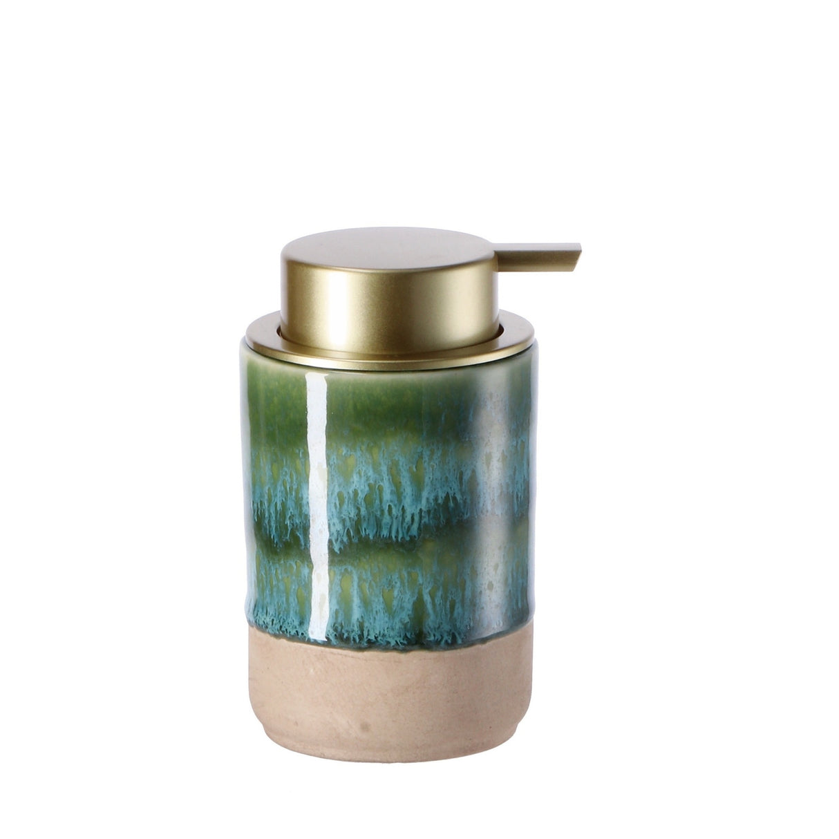 Italienisches Geschenk Italienisches Geschenk Seifenspender aus Keramik, Durchmesser 9 cm, Höhe 14 cm, moderner Seifenspender für das Badezimmer, Halter für Flüssigseife, 1 Stück, EAN 8057586010024