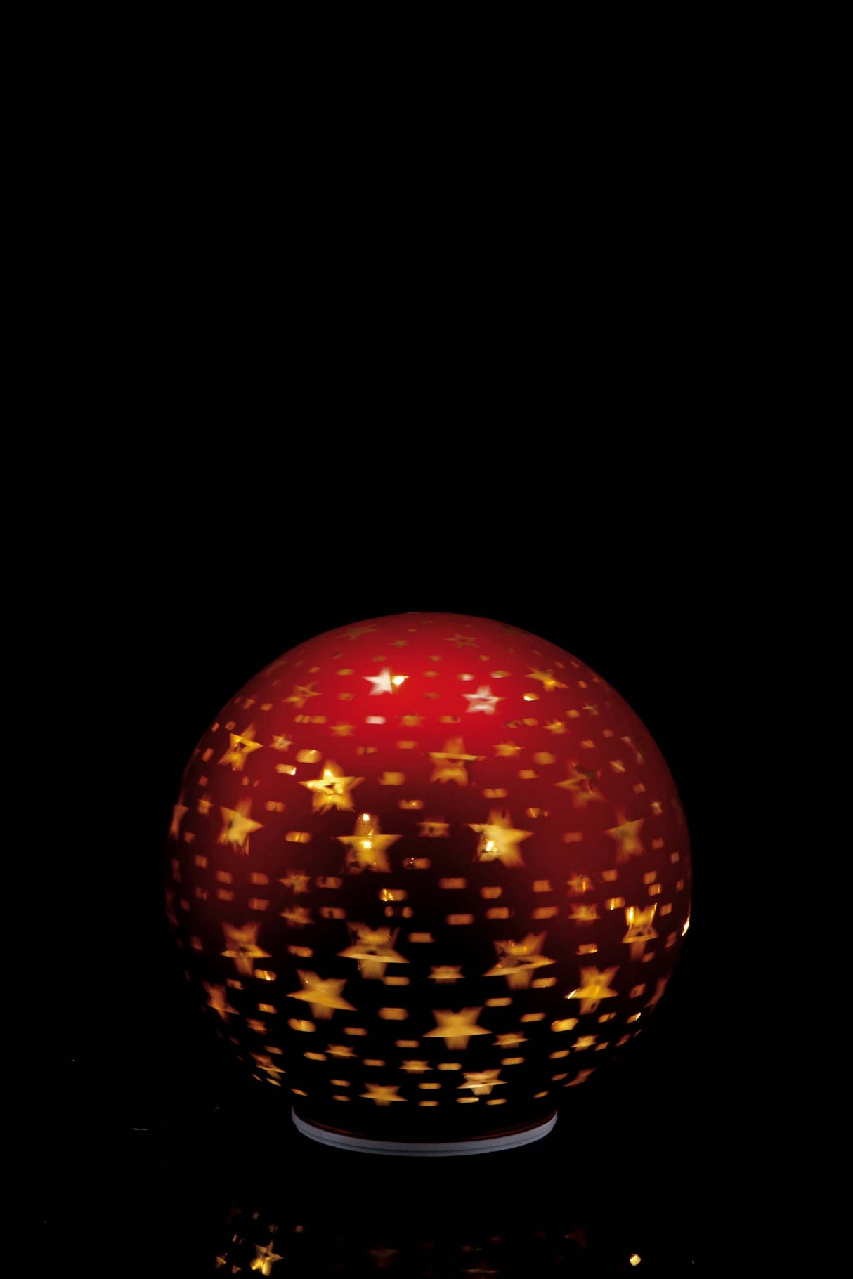 regalo italiano regalo italiano sfera di natale con base vetro ass d 18 cm rosso o oro o nero 1 pz ean 8057586135918