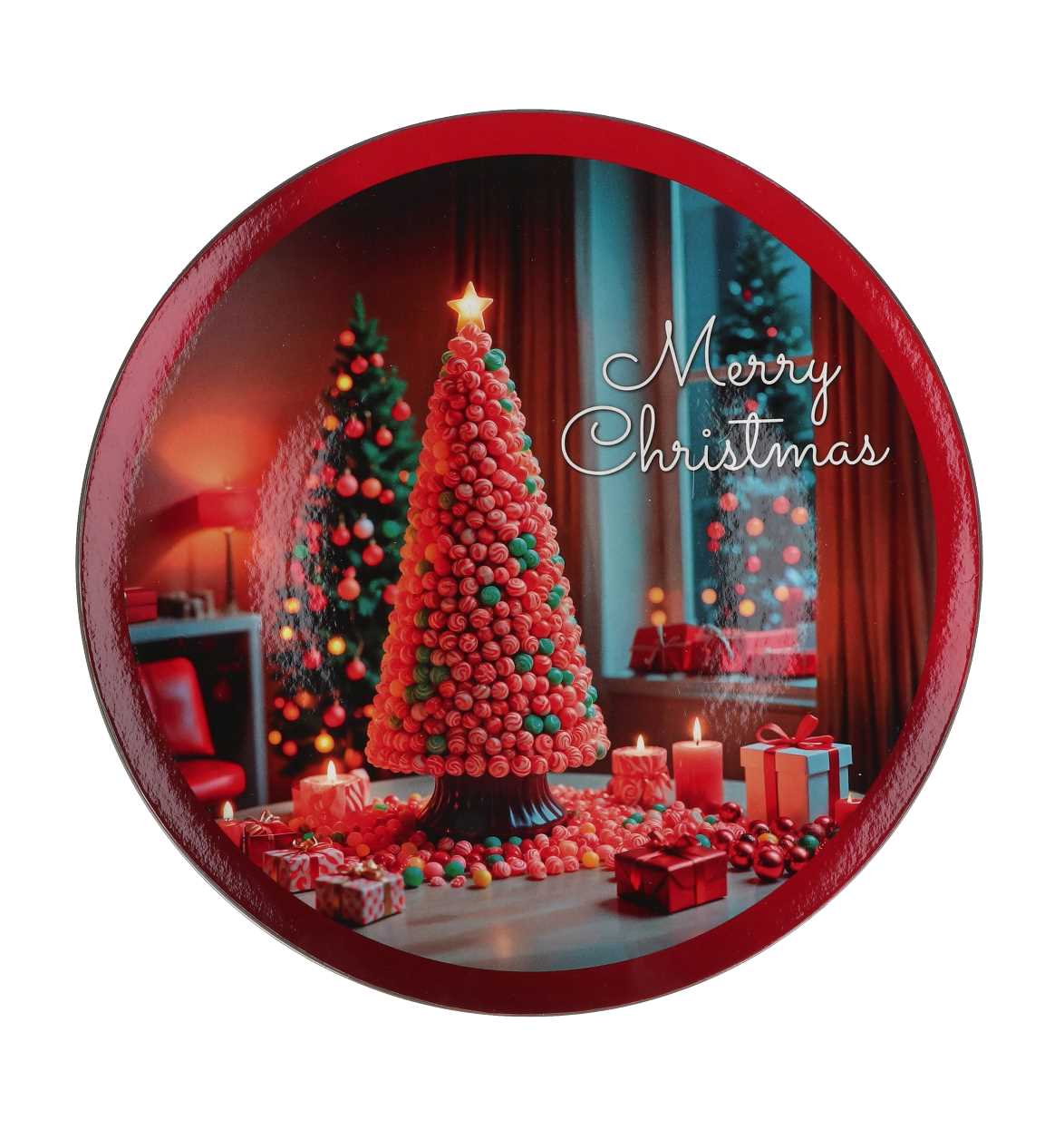 regalo italiano regalo italiano sottopiatto merry christmas natale tondo plastica d 33 cm ass multicolor 1 pz ean 8057586115118