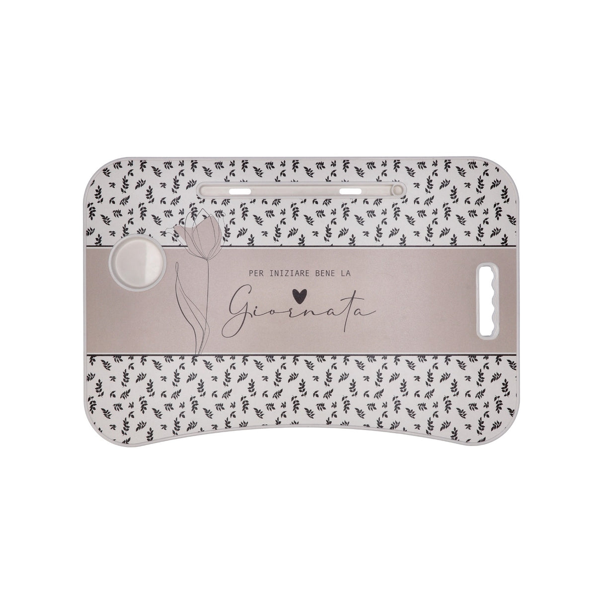 Italienisches Geschenk Italienisches Geschenk Klapptisch mit Tablet-Halterung aus MDF und Eisen 60 x 40 cm, H 26 cm Für Frühstück, Bett und Sofa 1 Stück EAN 8057586091160