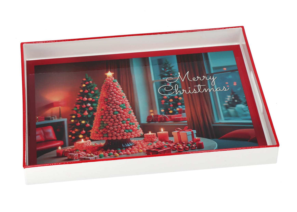 regalo italiano regalo italiano vassoio rettangolare natale plastica 40 x 30 cm h 5 cm ass multicolor 1 pz ean 8057586115149