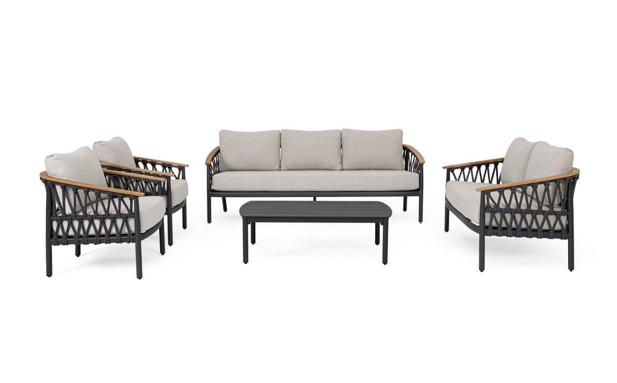 bizzotto bizzotto divano 2 posti fenix con cuscini colore antracite ean 8051836778726