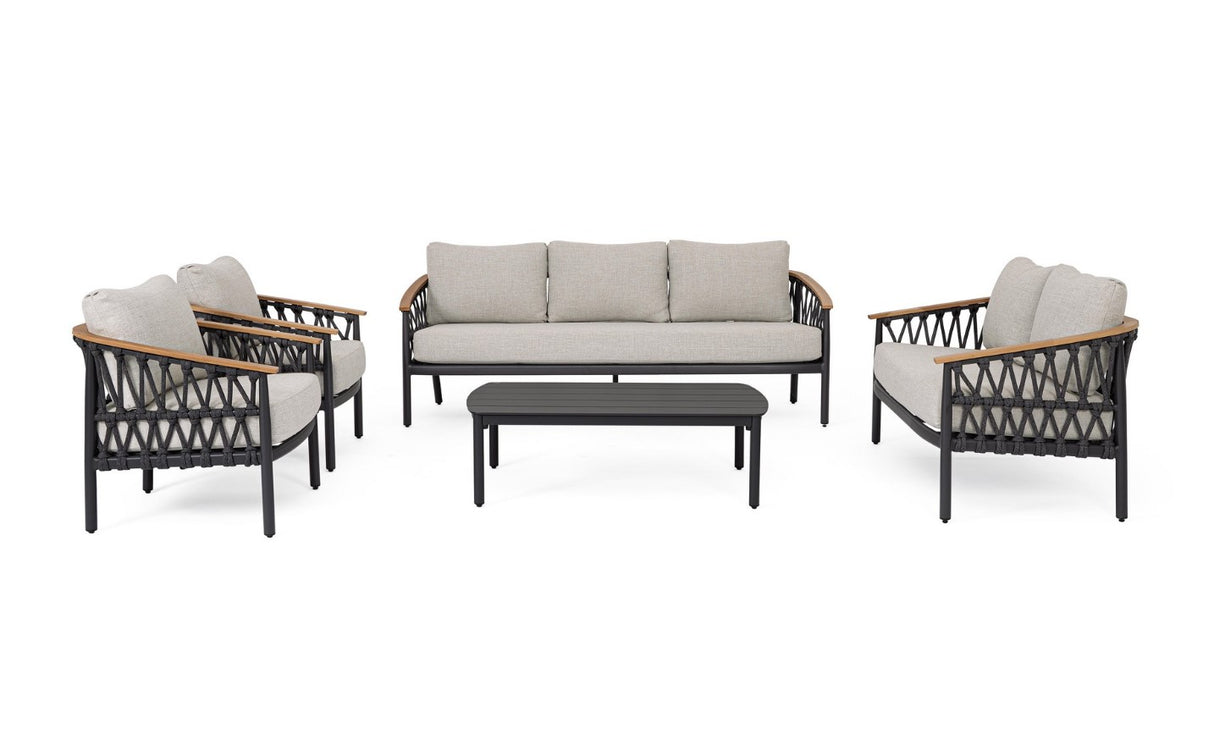 bizzotto bizzotto divano 3 posti fenix con cuscini colore antracite ean 8051836778733