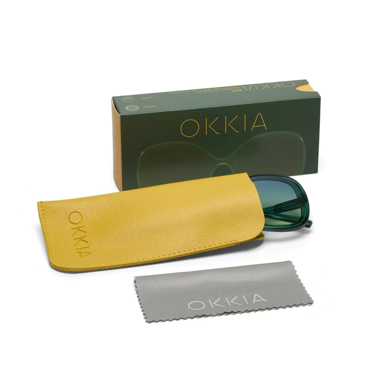 okkia okkia occhiale da sole premontato butterfly mod anna light green ean 8056211370403