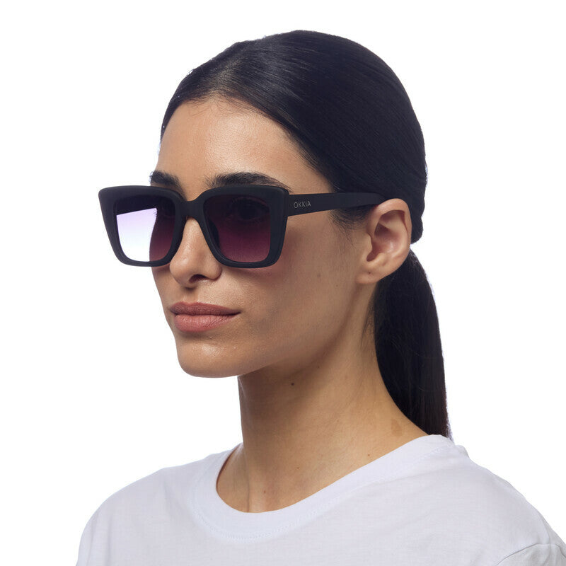 okkia okkia occhiale da sole premontato mod elba soft touch black lenti black ean 8056211371219