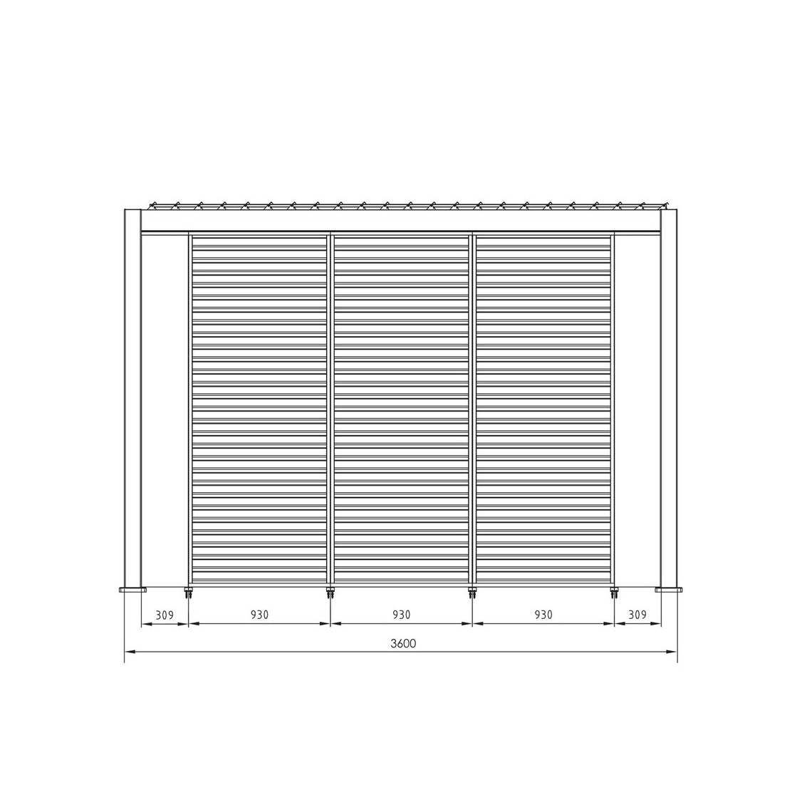 bizzotto bizzotto frangisole laterale per pergola ocean h 238 cm l 93 cm antracite ean 8051836466913