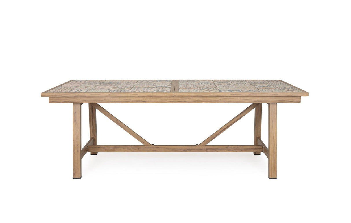 bizzotto bizzotto tavolo allungabile rettangolare kalimera 212 285 x 106 cm con mattonelle colore desert ean 8051836788886