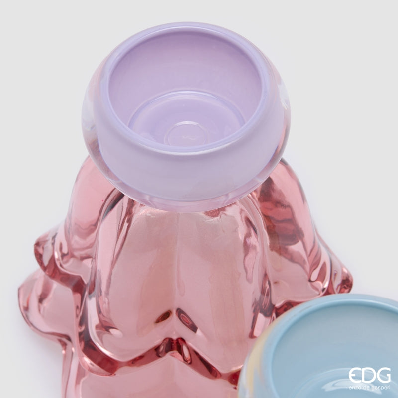 edg enzo de gasperi edg enzo de gasperi vaso fiore con piede e portacandela ass h 155 cm d 15 cm multicolor 1 pz ean 8059824625281