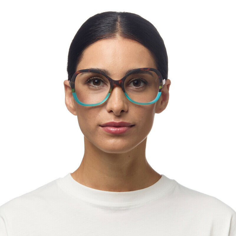 okkia okkia occhiale da lettura mod verona premontato butterfly soft touch spring anti luce blu havana blue diottrie 1 50 ean 8056211374012