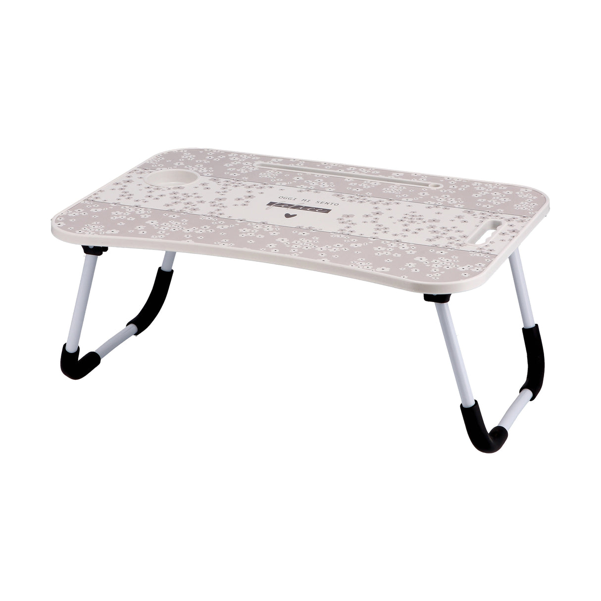 Italienisches Geschenk Italienisches Geschenk Klapptisch mit Tablet-Halterung aus MDF und Eisen 60 x 40 cm, H 26 cm Für Frühstück, Bett und Sofa 1 Stück EAN 8057586091160