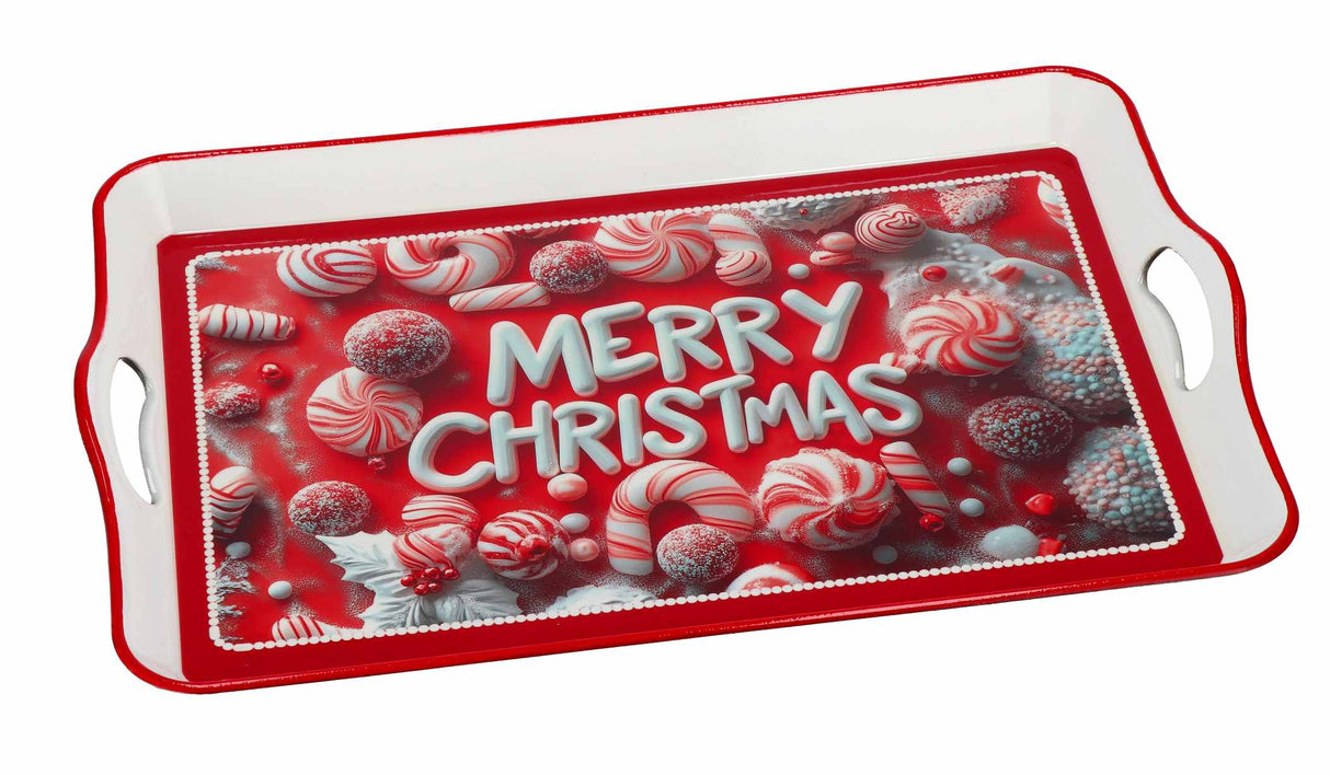 regalo italiano regalo italiano vassoio rettangolare natale plastica 53 x 35 cm h 5 cm ass multicolor 1 pz ean 8057586115156