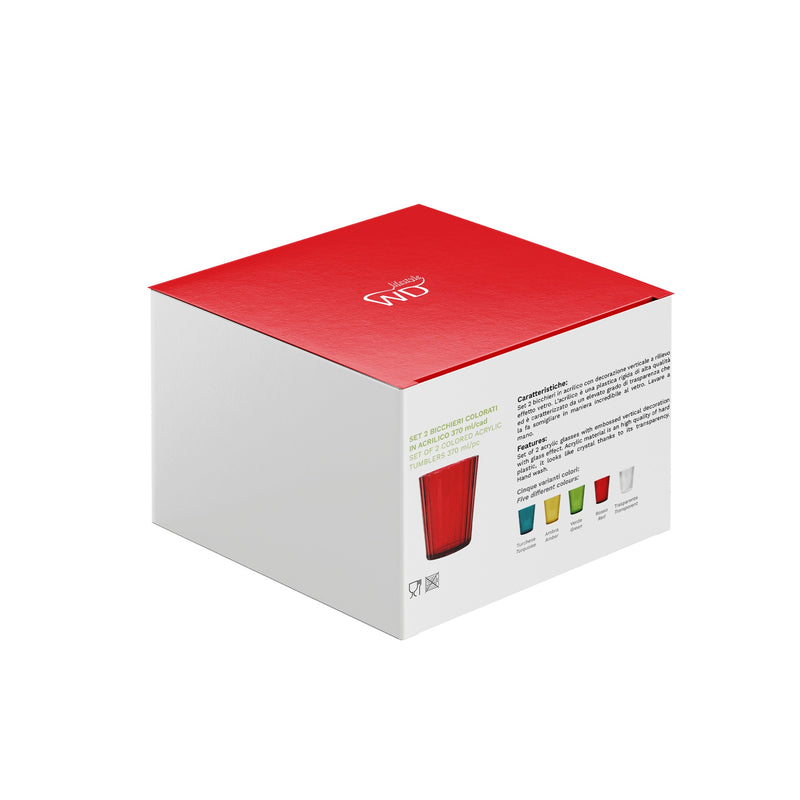 wd lifestyle wd lifestyle set 2 bicchieri in acrilico 370 ml marrone ean 8053300574391