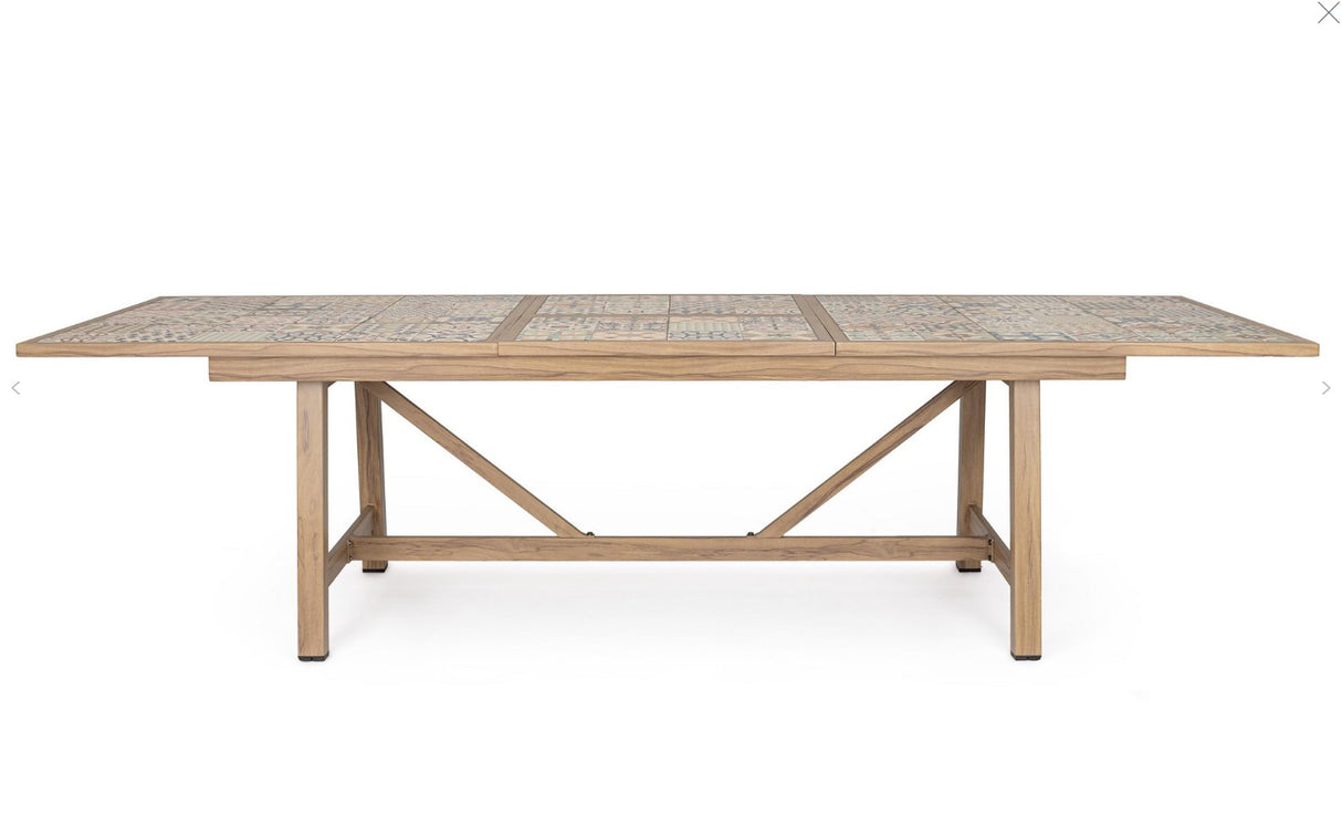 bizzotto bizzotto tavolo allungabile rettangolare kalimera 212 285 x 106 cm con mattonelle colore desert ean 8051836788886