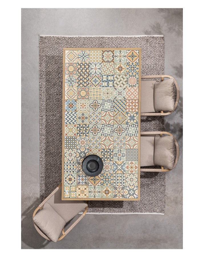 bizzotto bizzotto tavolo allungabile rettangolare kalimera 212 285 x 106 cm con mattonelle colore desert ean 8051836788886