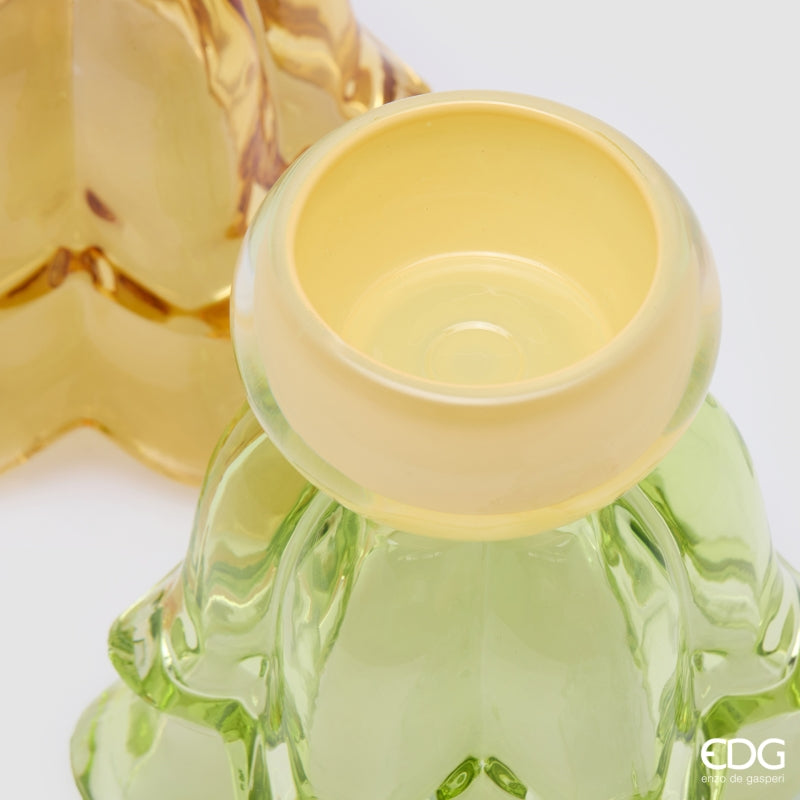 edg enzo de gasperi edg enzo de gasperi vaso fiore con piede e portacandela ass h 155 cm d 15 cm multicolor 1 pz ean 8059824625281