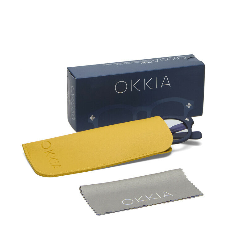 okkia okkia occhiale da lettura mod nashville premontato soft touch spring anti luce blu midnight diottrie 3 00 ean 8056211375125