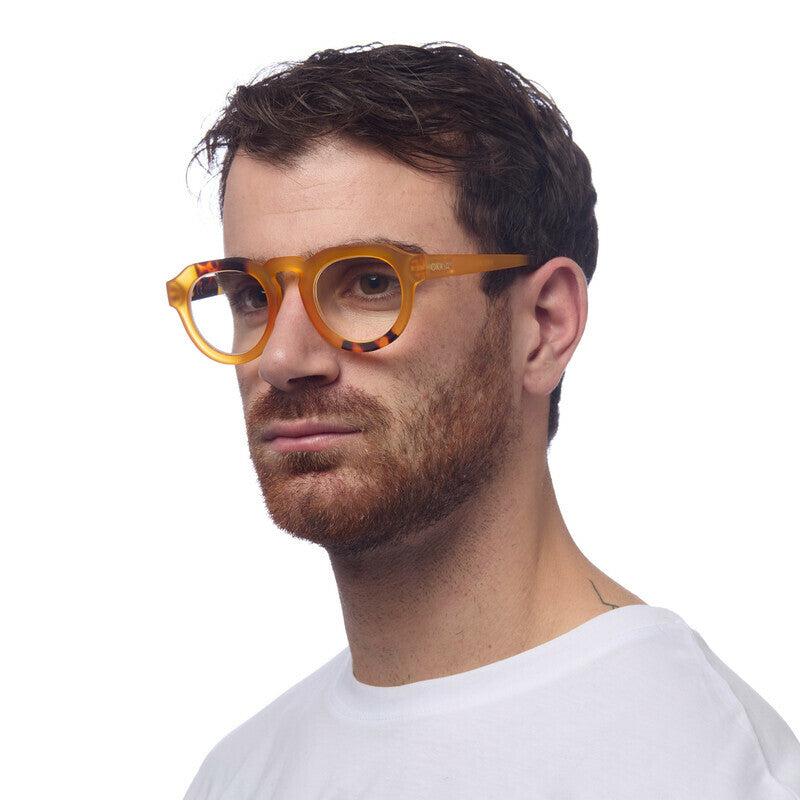 okkia okkia occhiale da lettura mod zeno soft touch anti luce blu giallo havana diottrie 1 50 ean 8055773197084