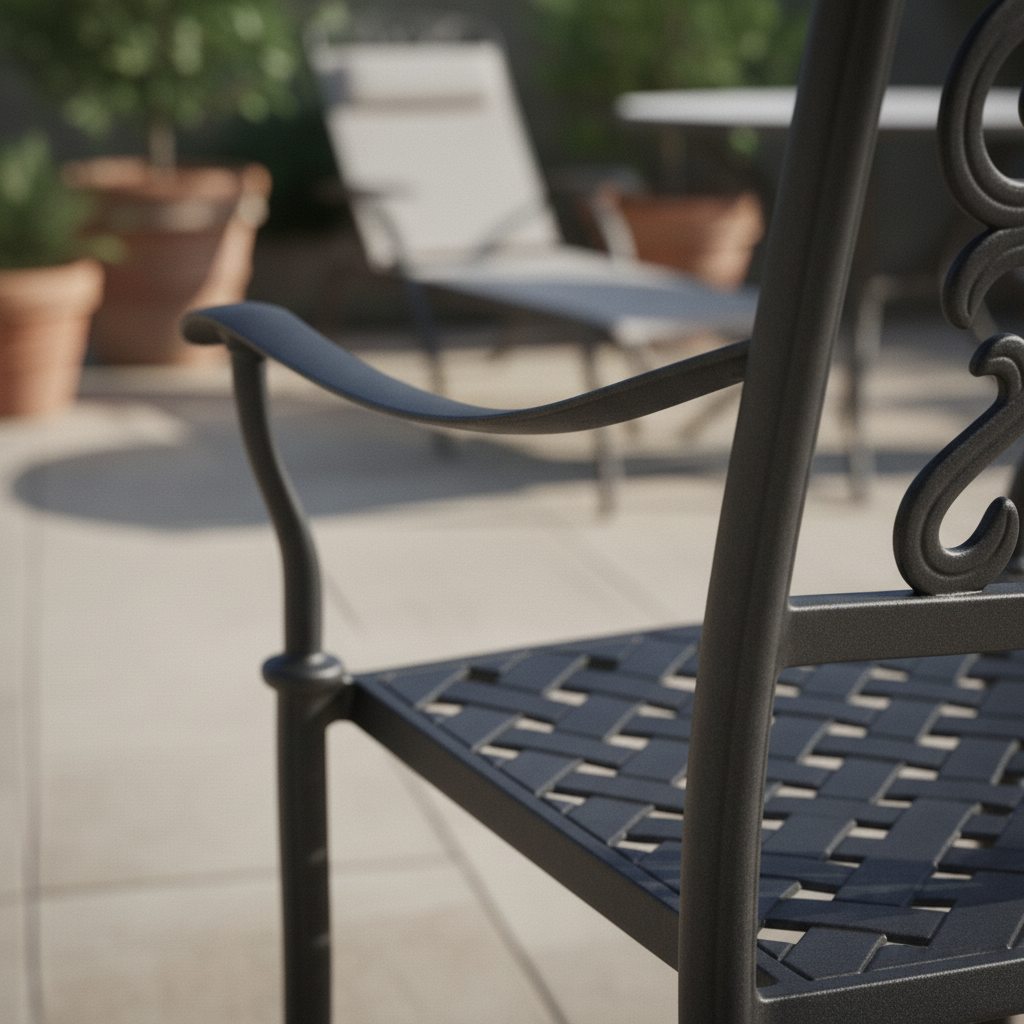 Bizzotto – Ivrea – Stuhl – Armlehnen – Anthrazit – Aluminium – stapelbar – 8051836109230