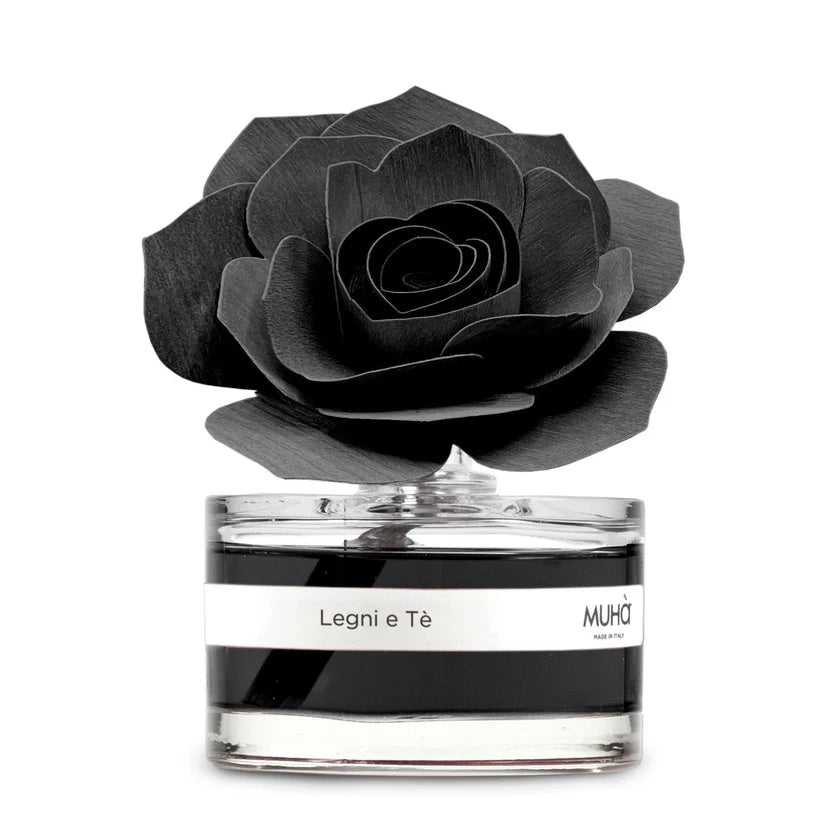 Muhà Profumatore Diffuser Rosa Nera Bomboniera Legni e Tè 50Ml