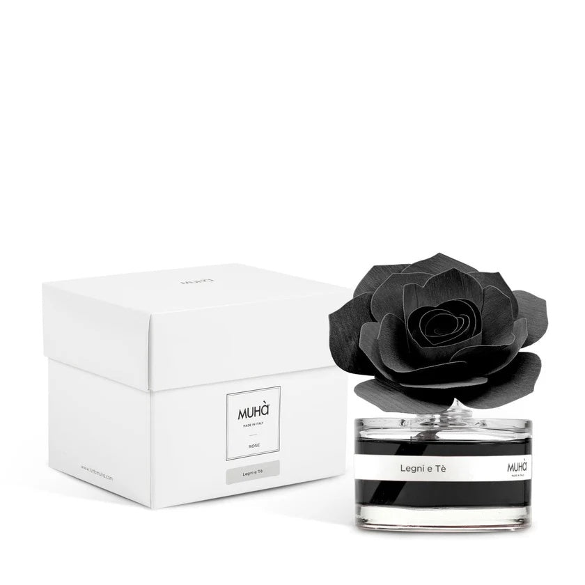 Muhà Profumatore Diffuser Rosa Nera Bomboniera Legni e Tè 50Ml