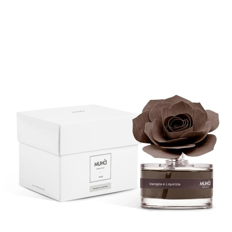 Muhà Profumatore Diffuser Rosa Marrone Bomboniera Vaniglia e Liquirizia 50ml