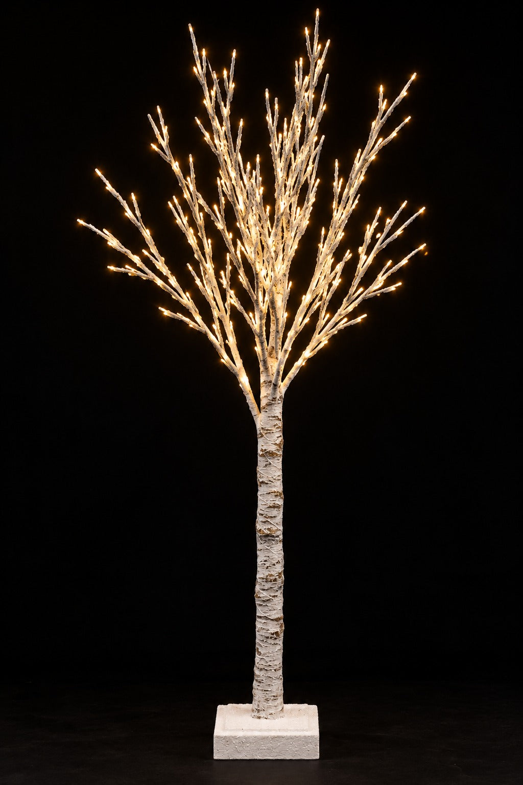 ARPIMEX Albero di Natale Innevato Bianco H 125 cm con Luci LED Bianco Caldo