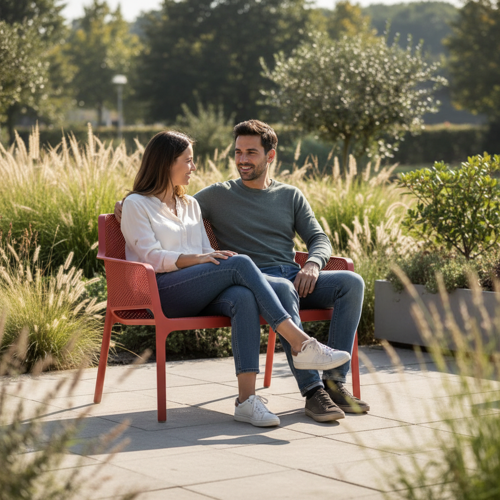 Nardi Net Bench corallo garden two people