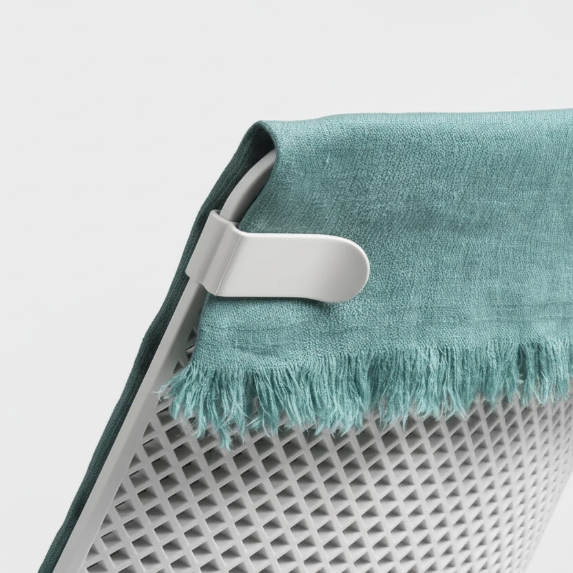 Nardi Net Lounge bianca dettaglio mollette bianche