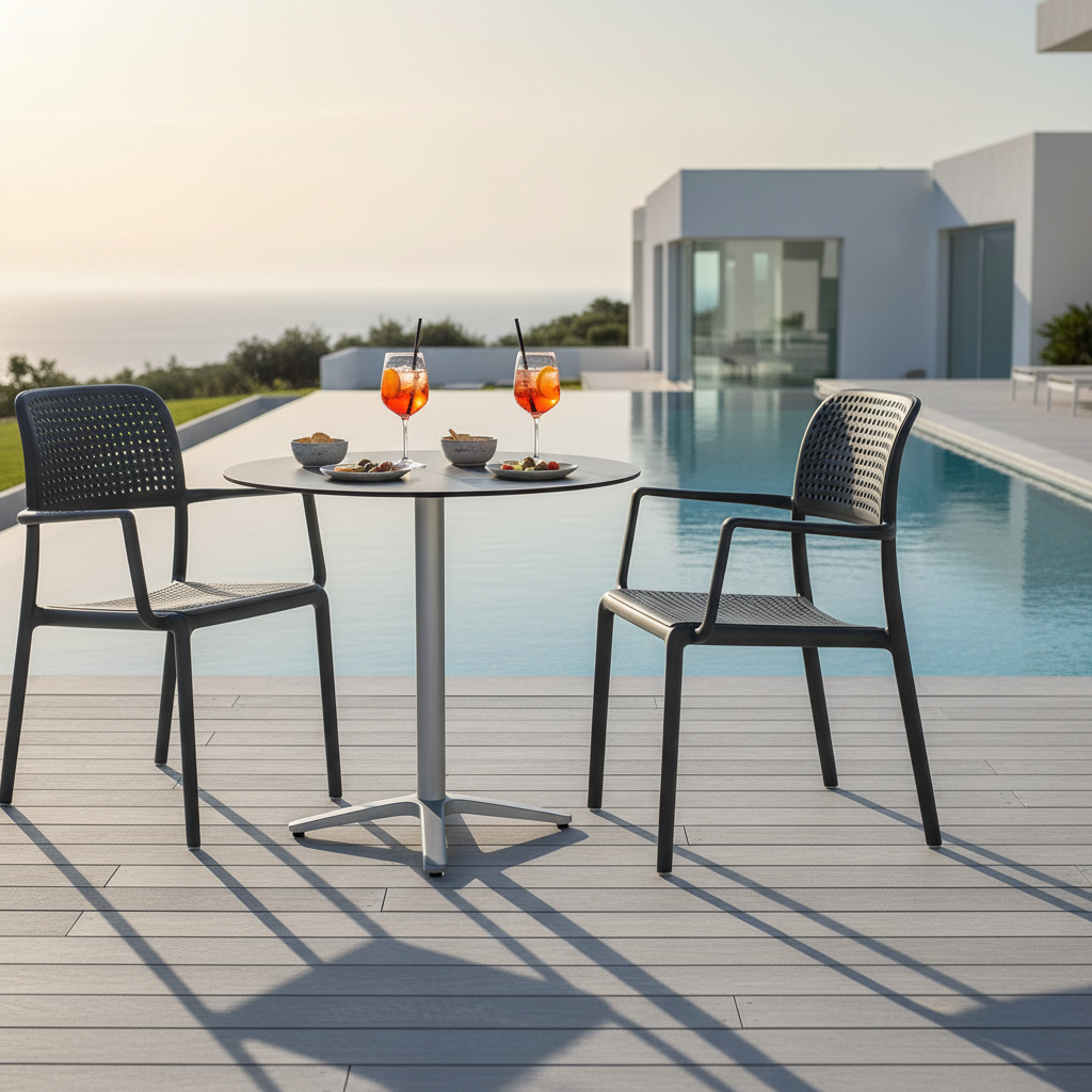 Nardi Stuhl Bora anthrazit für den Poolbereich