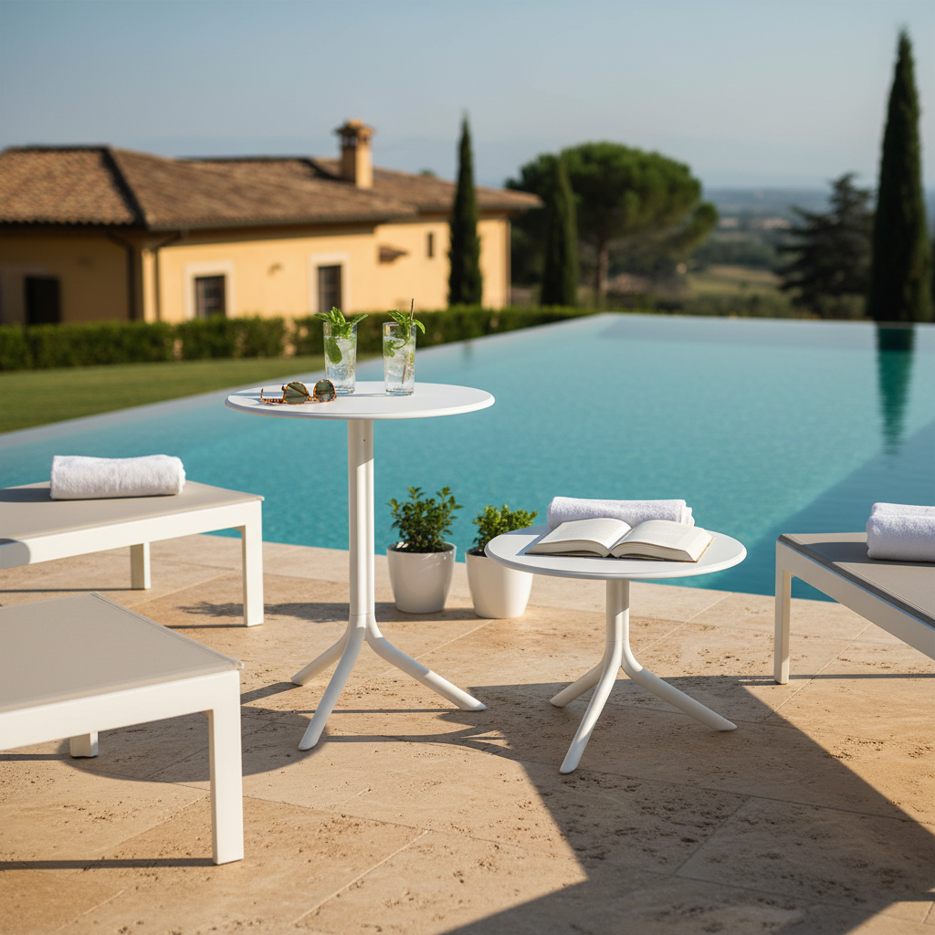 Nardi Spritz White Dual Height Poolside