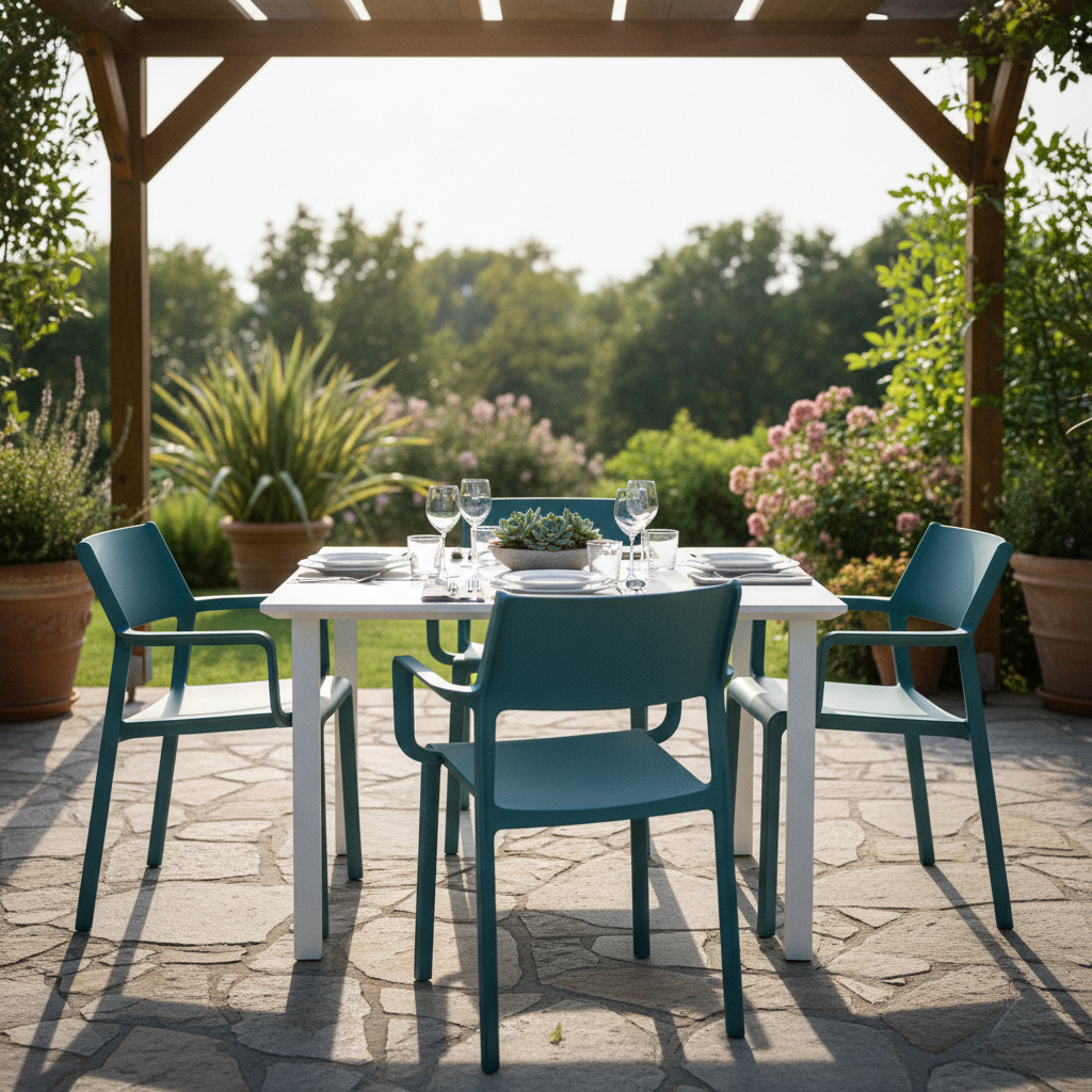 Nardi Trill Sessel, Teal, Terrasse, Abendessen