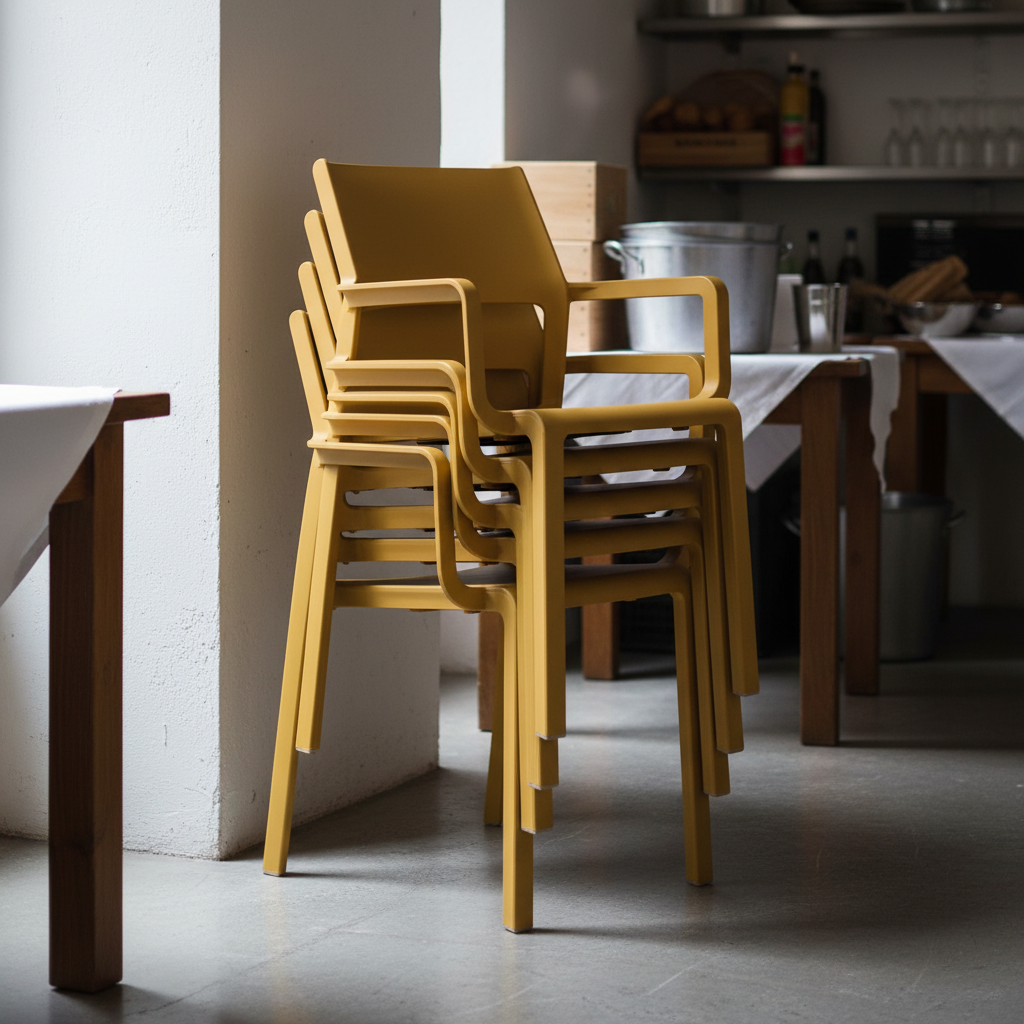 Nardi Trill Sessel, senffarben, stapelbar