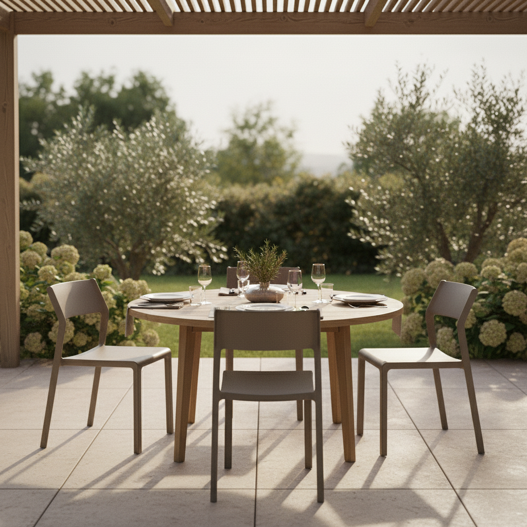 Nardi Trill Bistrot, taupefarben, Terrasse, Abendessen