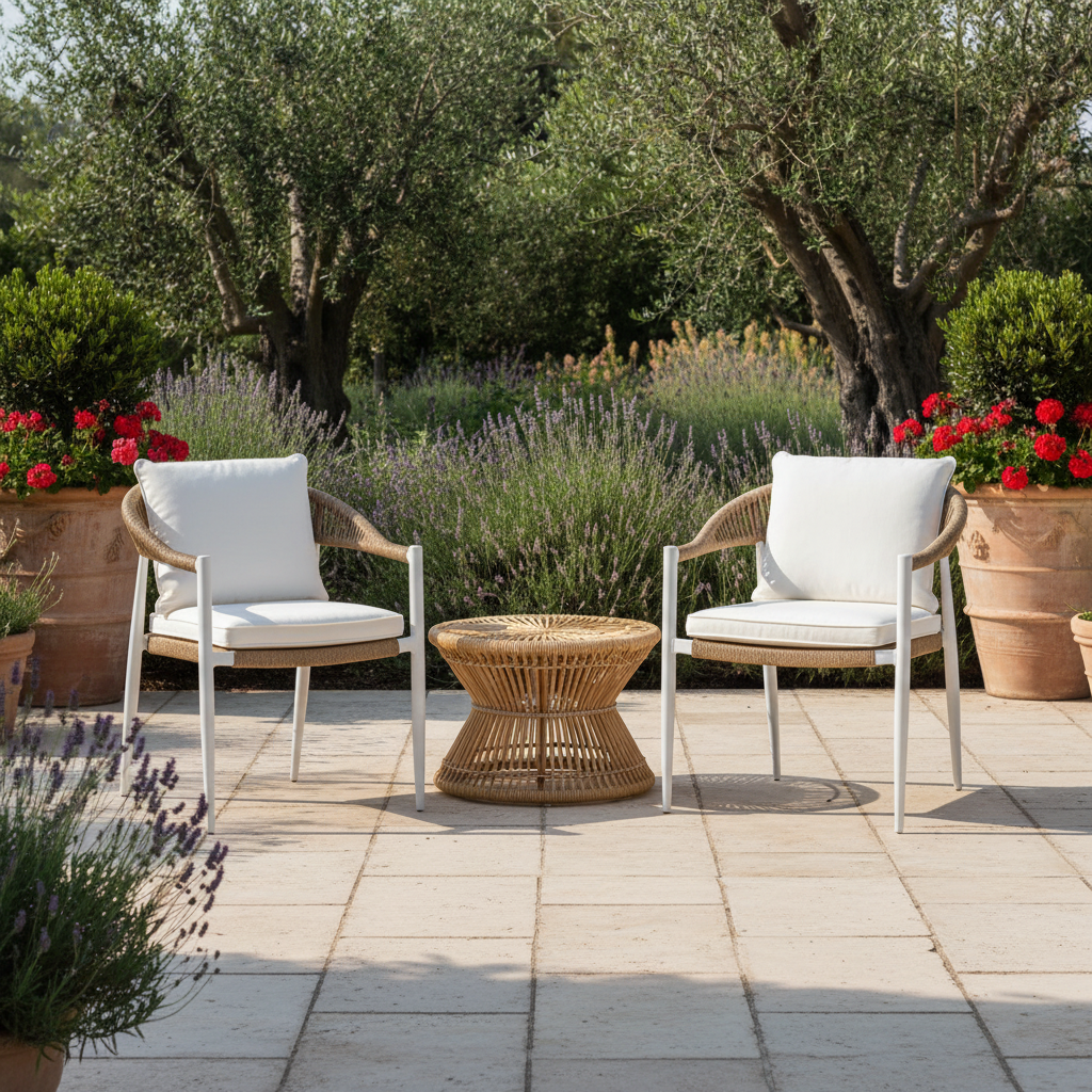 Sessel Milano Weiß/Stroh – Hotel-Lounge