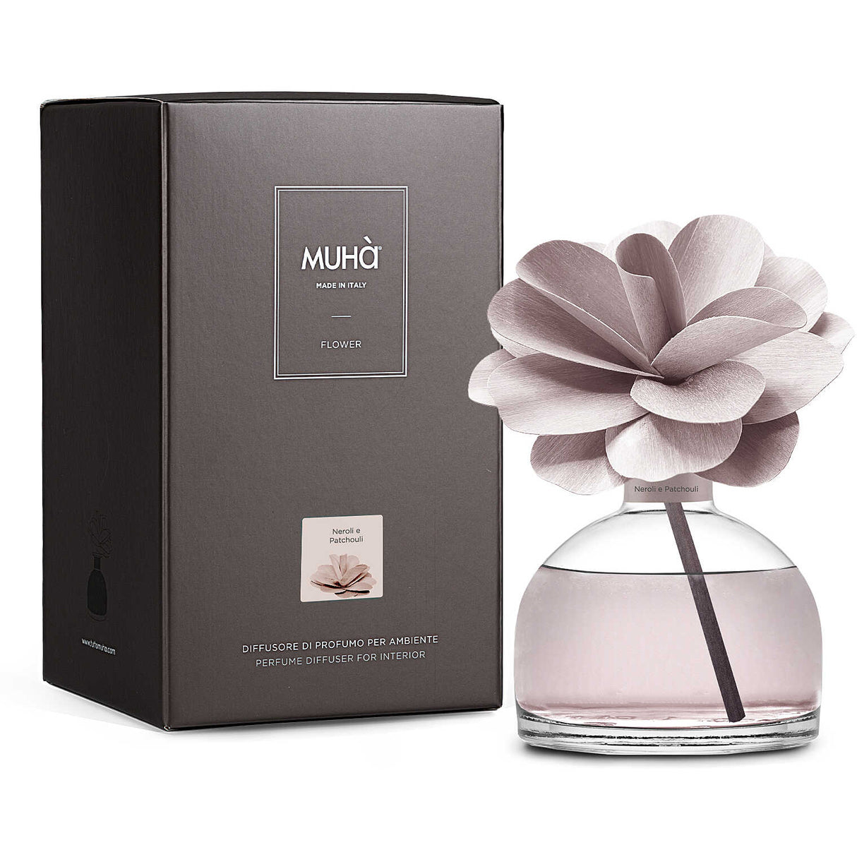 Muhà Flower Profumatore Diffuser Camelia 200ml Neroli e Patchouli