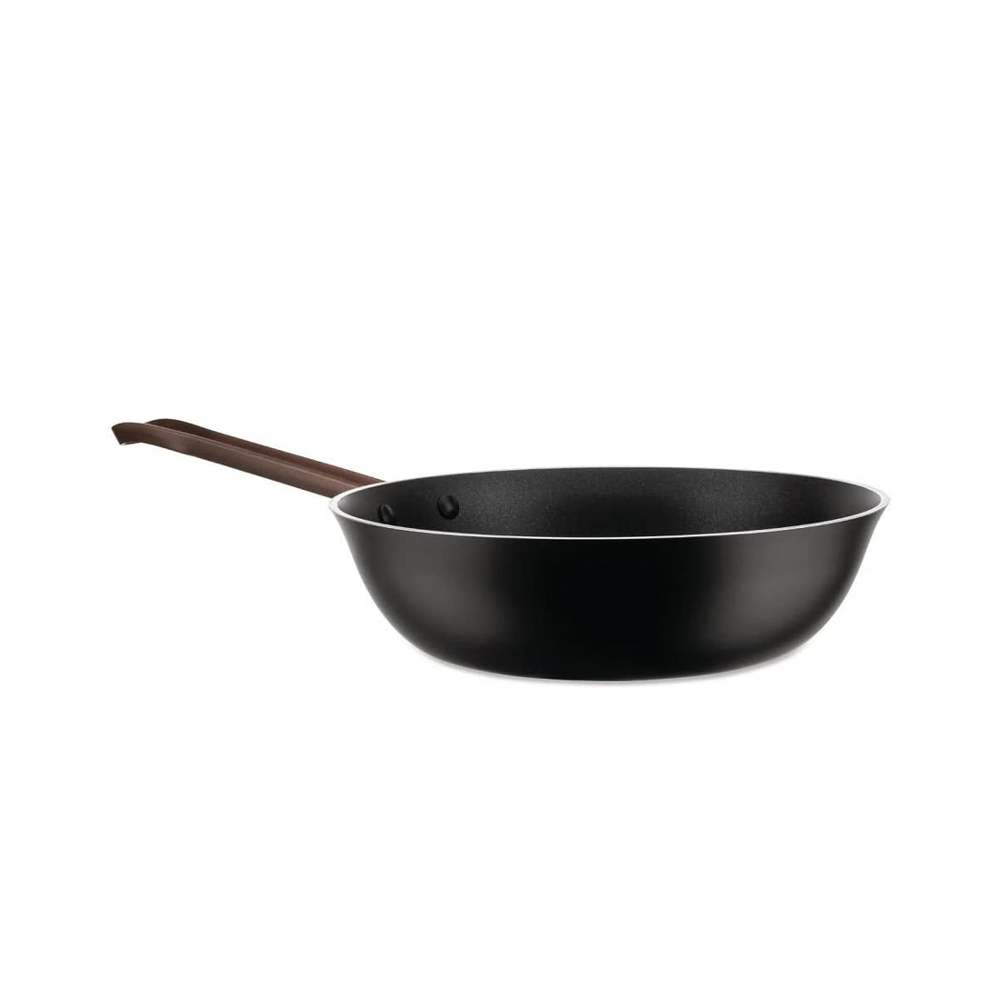 Padella Alta Alessi Edo 28 cm Marrone con Manico Lungo – Padella in Acciaio Design Elegante