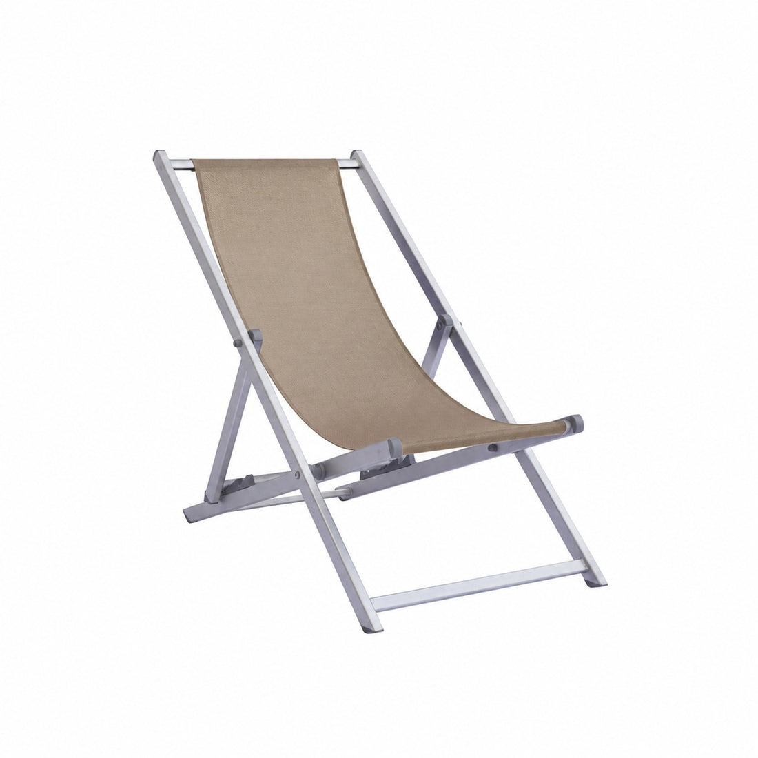 Moia Greenwood Sdraio Mare Alluminio Textilene Tortora Regolabile