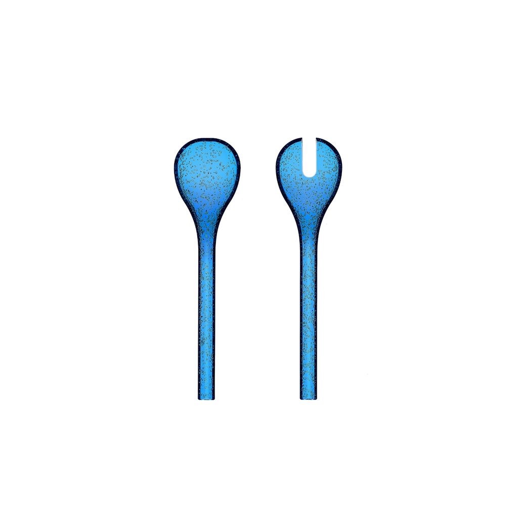 Zani Serafino Posate da Insalata Salad Server Me Synth Metacrilato Deep Blue