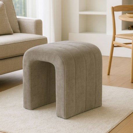 Versa Sgabello Imbottito Beige
